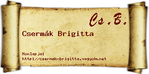 Csermák Brigitta névjegykártya