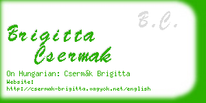 brigitta csermak business card